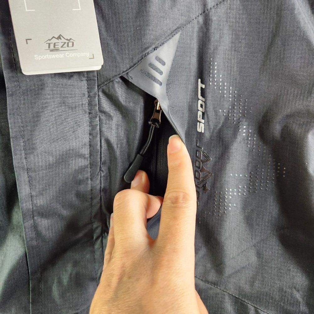 Tezo Ski Jacket Mens M Black Focus On Waterproof Windproof Durable Breathable - Picture 3 of 16